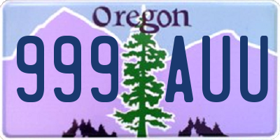 OR license plate 999AUU