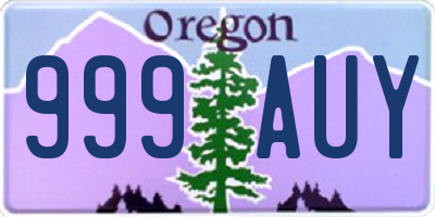 OR license plate 999AUY