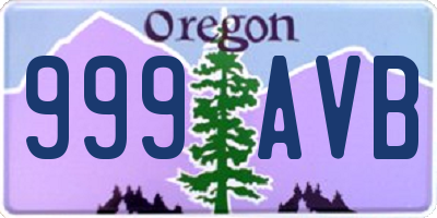 OR license plate 999AVB