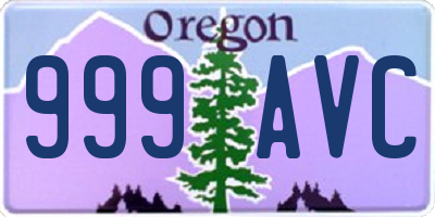 OR license plate 999AVC