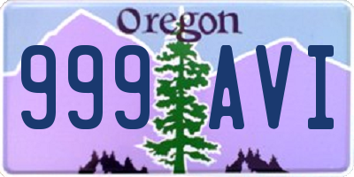 OR license plate 999AVI