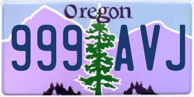 OR license plate 999AVJ