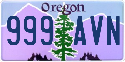 OR license plate 999AVN