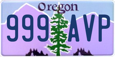 OR license plate 999AVP