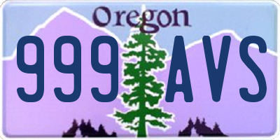 OR license plate 999AVS