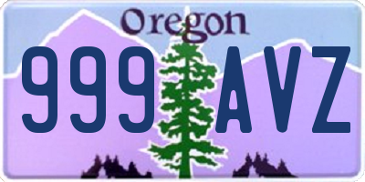 OR license plate 999AVZ