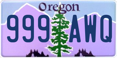 OR license plate 999AWQ
