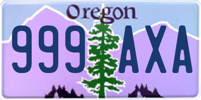 OR license plate 999AXA
