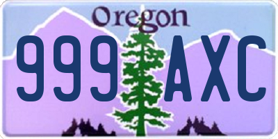 OR license plate 999AXC