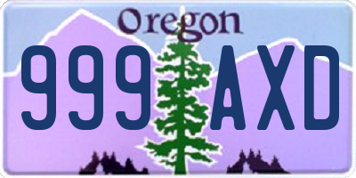 OR license plate 999AXD