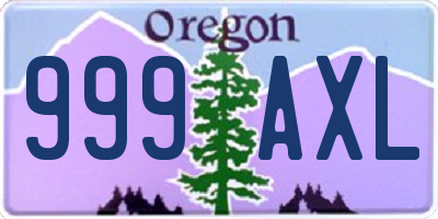 OR license plate 999AXL
