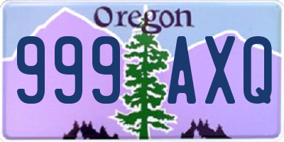 OR license plate 999AXQ