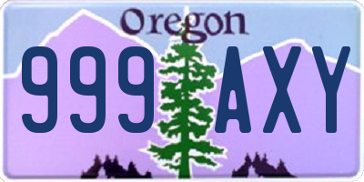 OR license plate 999AXY