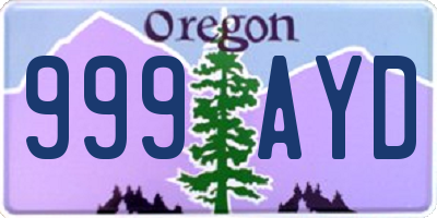 OR license plate 999AYD
