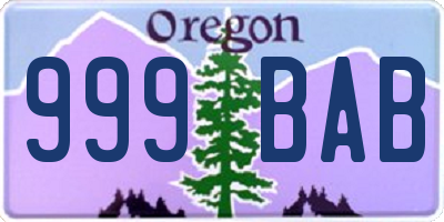 OR license plate 999BAB