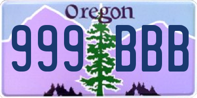 OR license plate 999BBB