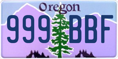 OR license plate 999BBF