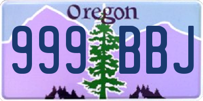 OR license plate 999BBJ