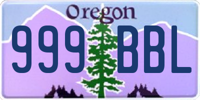 OR license plate 999BBL