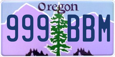 OR license plate 999BBM