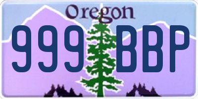 OR license plate 999BBP