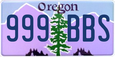 OR license plate 999BBS