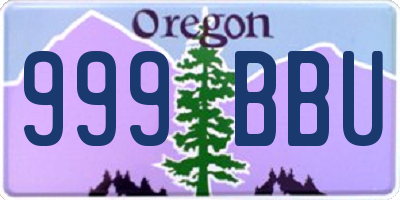 OR license plate 999BBU