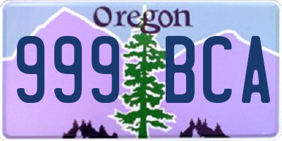 OR license plate 999BCA