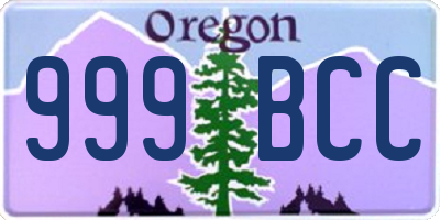 OR license plate 999BCC