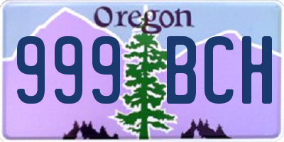 OR license plate 999BCH