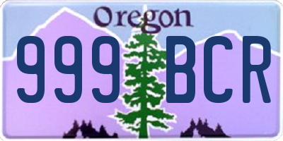 OR license plate 999BCR