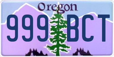 OR license plate 999BCT