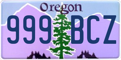 OR license plate 999BCZ
