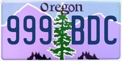 OR license plate 999BDC