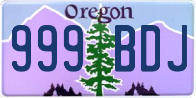 OR license plate 999BDJ