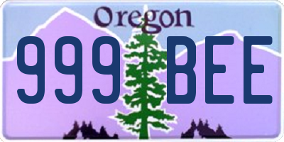OR license plate 999BEE