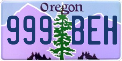 OR license plate 999BEH