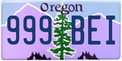 OR license plate 999BEI
