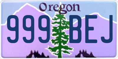 OR license plate 999BEJ