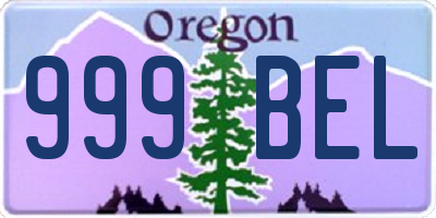 OR license plate 999BEL
