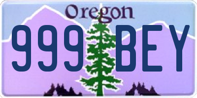 OR license plate 999BEY
