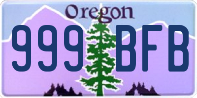 OR license plate 999BFB