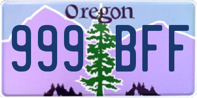 OR license plate 999BFF