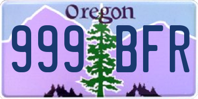 OR license plate 999BFR