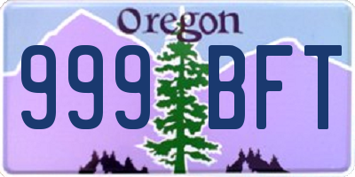 OR license plate 999BFT