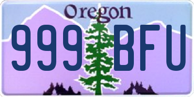 OR license plate 999BFU