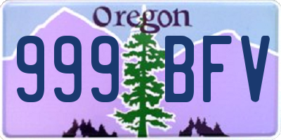 OR license plate 999BFV