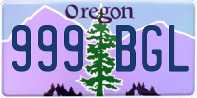 OR license plate 999BGL