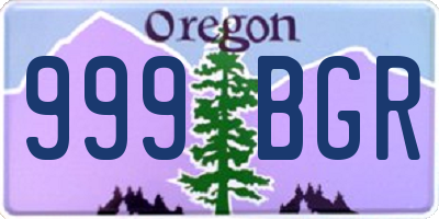 OR license plate 999BGR