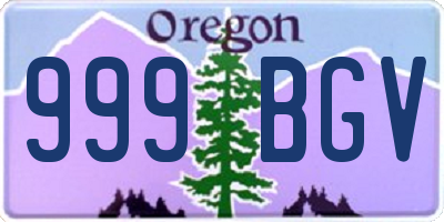 OR license plate 999BGV